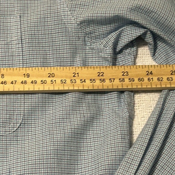 Chaps Easy Care Button-Up Shirt Men's Size L Maroon Blue Long Sleeve - Picture 12 of 16